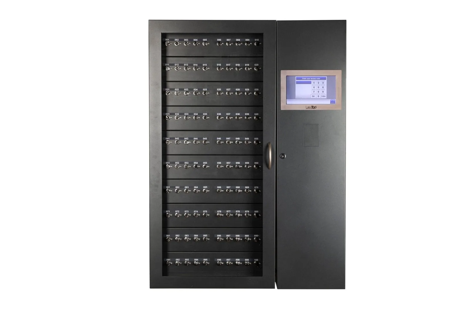 LoxTop key cabinet with closed steel door and touchscreen