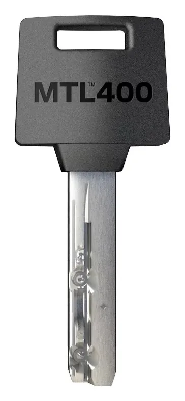 MTL 400 key with the patented key cut, front