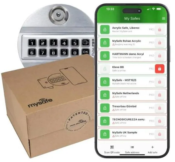 MySafe: safe lock with keypad and the app